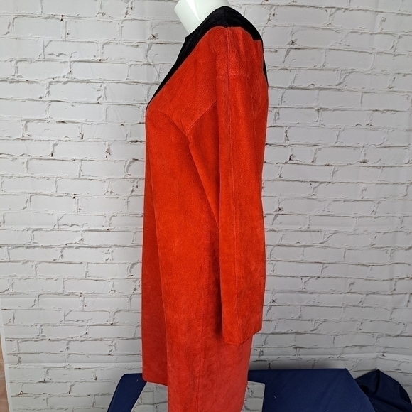BAGATELLE  Vintage Genuine Suede Leather Shift Dress - Picture 5 of 13